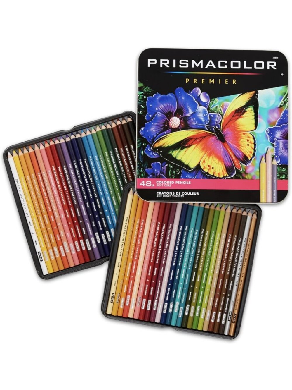 Vibrant Soft Core Colored Pencils Set, 48 Assorted Colors for Adult Coloring